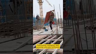 Fabricating, installing, and pouring concrete formwork #automobile #machine #construction #wood