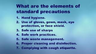 Elements of standard precaution