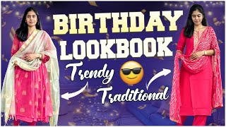 Elegant and stylish birthday lookbook|Trendy and traditional looks for birthday||Amazon haul|Ramya