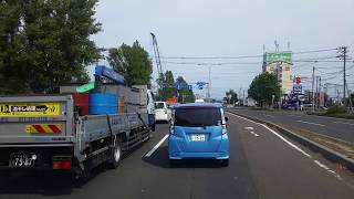 札幌市北区篠路～創成川通(国道231号)～茨戸福移通交差点　ドライブ　hokkaido　sapporo