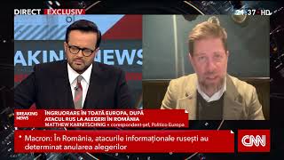 Matthew Karnitschning, jurnalist Politico, despre Rusia şi Călin Georgescu: România se va trezi