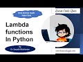 Data Science Made Easy | Lambda Functions In Python| Tutorial-16