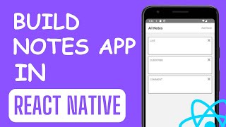 Note taking application using React Native CLI
