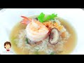 ข้าวต้มกุ้ง thai rice soup with shrimp