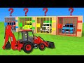 JCB 3cx, Fire Truck, Concrete Mixer Truck Guess The Right Door ESCAPE ROOM CHALLENGE Vehicles Game