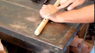 Creating the sound hole and track for your Native American Flute kit Flute