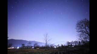 春の星空と天の川（白馬村）