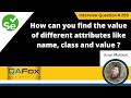 How to find value of different attributes like name, class, value (Selenium Interview Question #259)