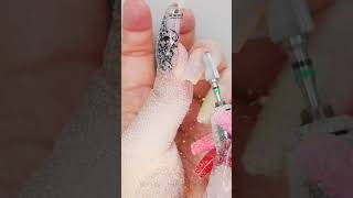 ネイルマシンでジェル表面を削る動画／Gel-X／Video of scraping the gel surface with a nail machine