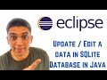 Java swing tutorial using Eclipse - How to Update / Edit a data in SQLite Database in Java