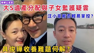 大S遺產分配與子女監護疑雲：汪小菲能否輕易掌控？具俊曄收養難題何解？父母處分未成年子女財產有何規矩？（中英字幕 打開字幕 ） #大S #汪小菲 #具俊曄 #娛樂公道堂 #