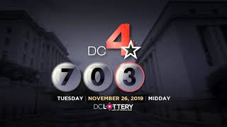 DC LOTTERY Midday 11/26/2019