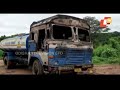 maoists burn 4 vehicles in kandhamal