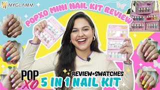 Get Salon-Quality Nails at Home: Myglamm Popxo Mini Nail Kit Honest Review😍 5 In 1 Nail Kit #myglamm