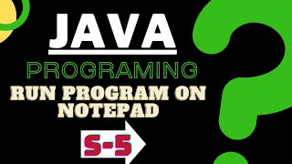 Write and Run Java Program on Notepad | Java Program tutorial on Notepad | Set Path for Program