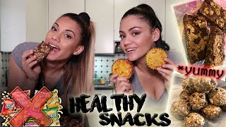 #MenoumeSpiti | Healthy Snacks | feat Elena Amanatidou | Anna Amanatidou