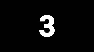 5 Second 4K Countdown Timer with Large White Numbers on Black Background