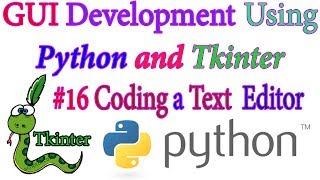 Coding Text Editor Using Python In Tkinter - Python GUI using Tkinter In Hindi #16