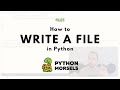 Write to a file in Python