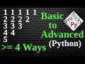 Python Pattern Program - Print Numbers in Triangle Shape | Number Pattern | Python Number Pattern 7