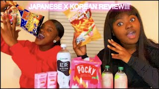 TRYING JAPANESE \u0026 KOREAN SNACKS!!! || FT. Weee! Snacks