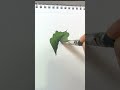 how to painting leaves easy with flat brush / acrylic painting