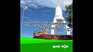 travel to trincomalee by train