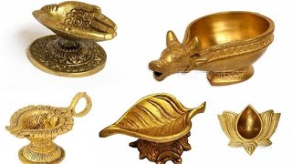 Decorated Brass Diya | Oil Lamp collection | Traditional Handicrafts Brass Diya Collection