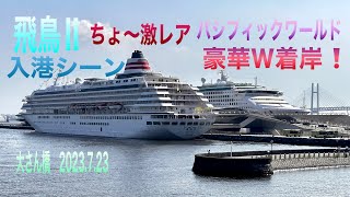 ㊗️ちょ〜激レア飛鳥II入港シーン【大さん橋2023.7.23】