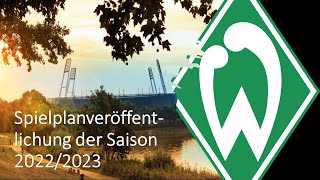 ⚽ Werder Bremen – Spielplanveröffentlichung 2022-2023
