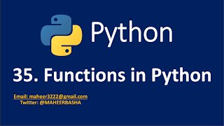 35. Functions in Python