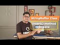 StringBuffer insert() Method in Java with Examples