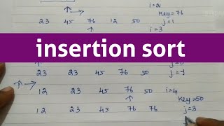 insertion sort in tamil | data structures #insertionsort #datastructures #gvspace