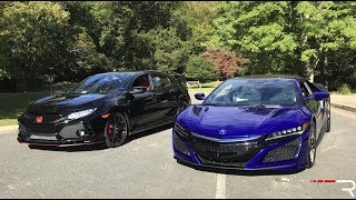The Civic Type R & NSX Both Prove Honda Is Back! But Which Is More Fun?