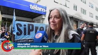 Masivo rechazo al cierre de la agencia estatal de noticias Télam en Argentina