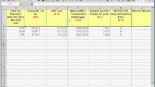 eTdsWizard : Preparing Data for creation of eTDS Statements