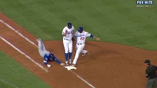 Nlcs Gm3 Adrian Gets Putout After Call Overturned