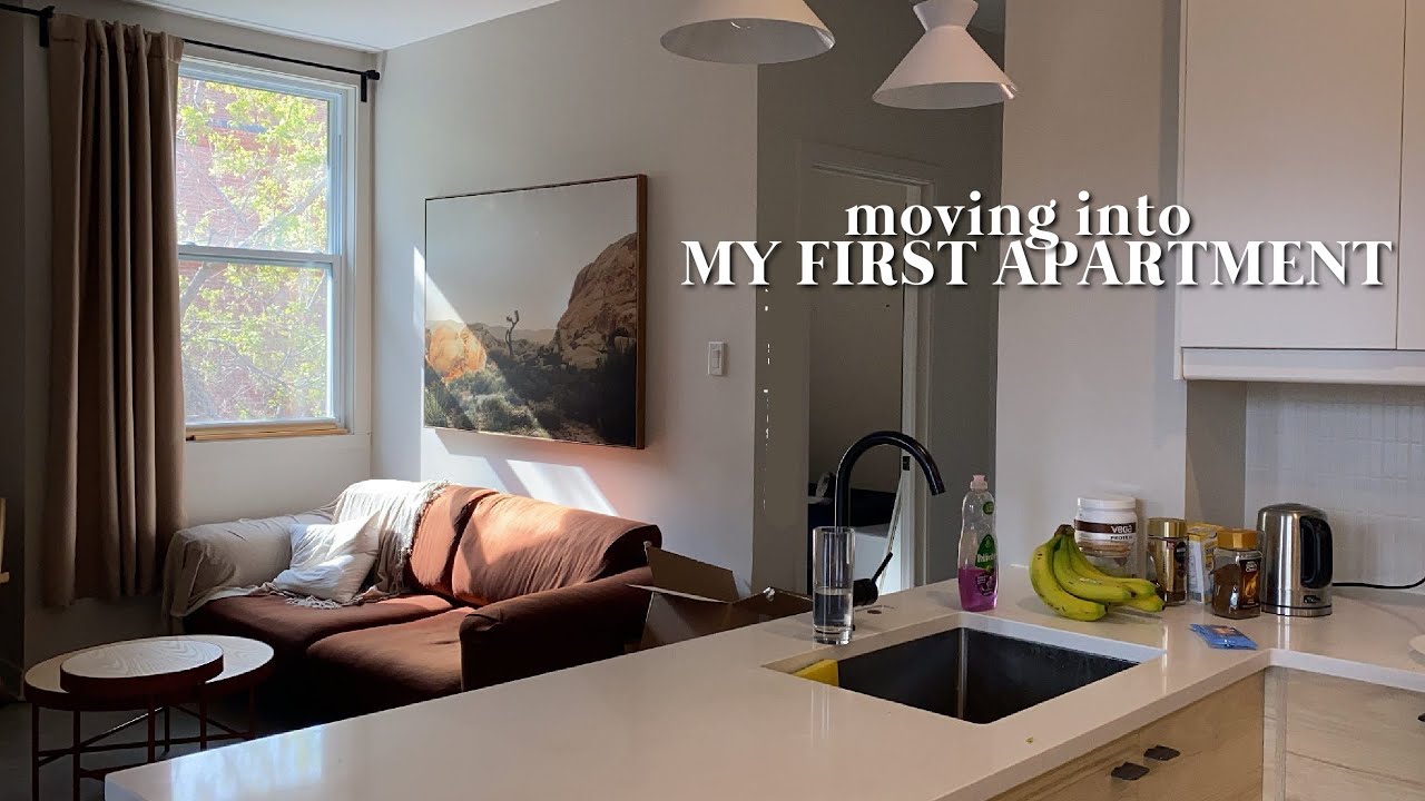 MOVING VLOG: Moving Into My First Apartment, Unpacking, Organization ...