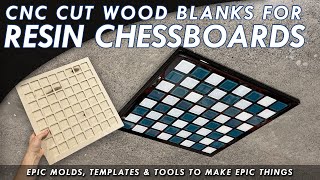 CNC Cut Chessboard Blanks - Easy DIY Resin Art Chessboard Project