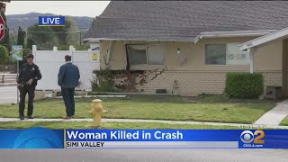 Woman Killed, 2 People Critically Injured In Crash Into Simi Valley Home