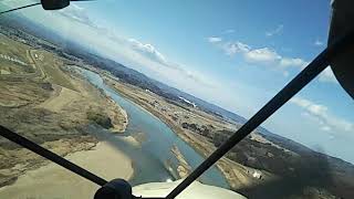 同乗フライト  着陸　角田滑空場