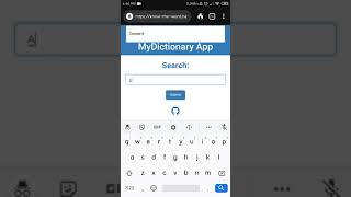 dictionary webapp using python flask | link in Description