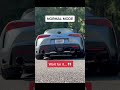 toyota supra with full catback fi exhaust system normal vs sport mode revs