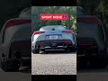 toyota supra with full catback fi exhaust system normal vs sport mode revs