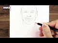 how to draw messi miami jersey sketch tutorial step by step