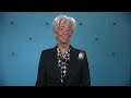 president christine lagarde speaks about motifs for future euro banknotes