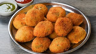 Make This Easy Cutlet With ½ Cup Suji \u0026 Some Veggies | Crispy Cutlet Recipe | Veg Cutlet Recipe