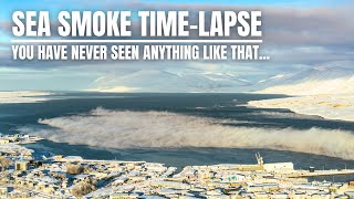 Literally The Coolest Kind of Time-Lapse - Sea Smoke in North Iceland