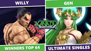 Xanadu Homecoming Finale: Winners Top 64 - Willy (Kazuya) Vs. Gen (Palutena) SSBU