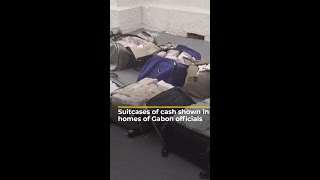 Duffel bags of cash shown in homes of Gabon officials | AJ #shorts